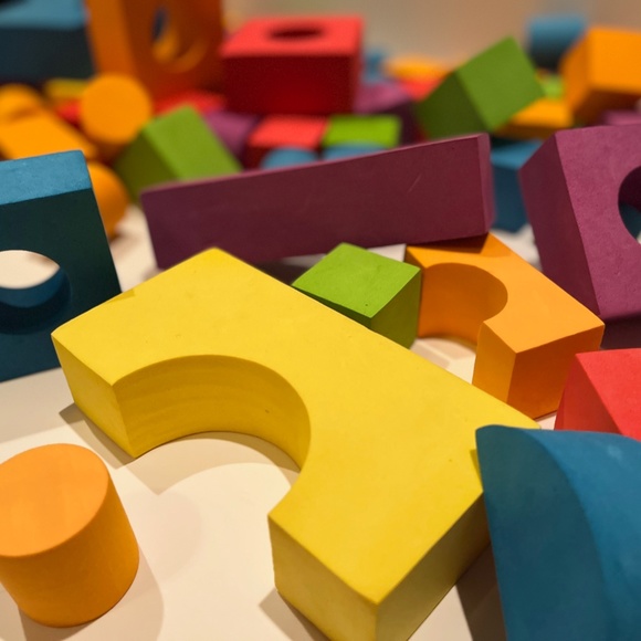 Colorful Foam Building Blocks - Picture 2 of 2